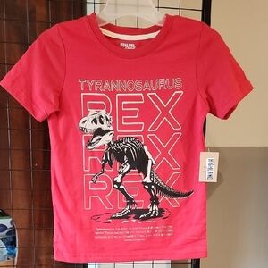 Kids Red Tyrannosaurus Rex Graphic Tee